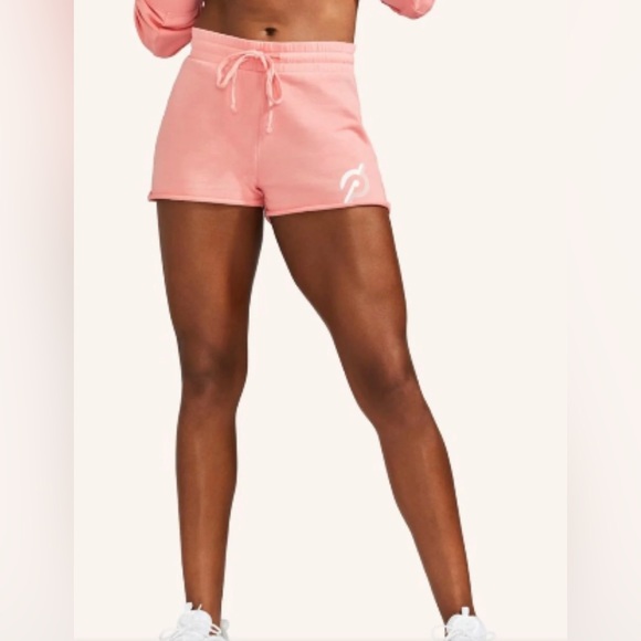 Peloton Unwind Drawstring Cotton Shorts NWT - Pink, Women’s Size Small - Picture 10 of 10